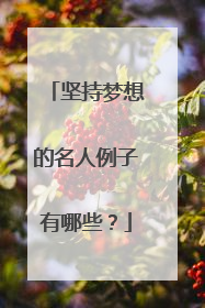 坚持梦想的名人例子有哪些？