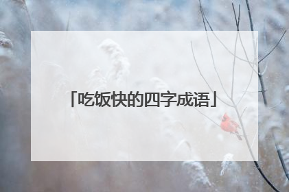 吃饭快的四字成语