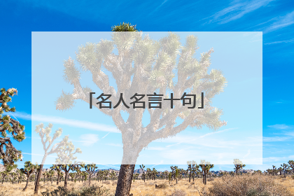 名人名言十句