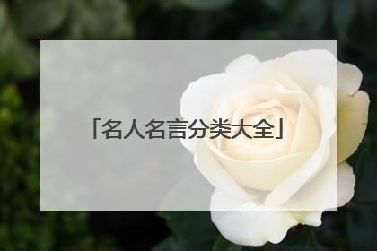 名人名言分类大全