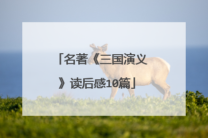 名著《三国演义》读后感10篇