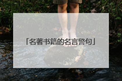 名著书籍的名言警句