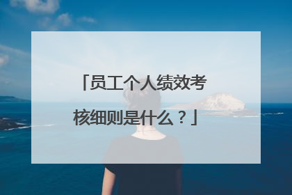 员工个人绩效考核细则是什么?
