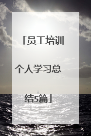 员工培训个人学习总结5篇