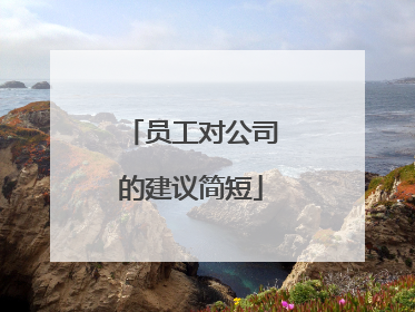 员工对公司的建议简短