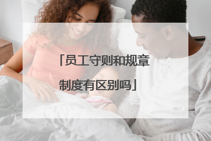 员工守则和规章制度有区别吗
