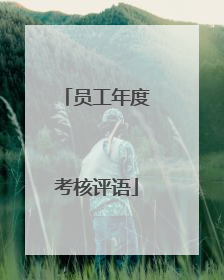 员工年度考核评语