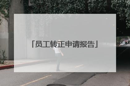 员工转正申请报告