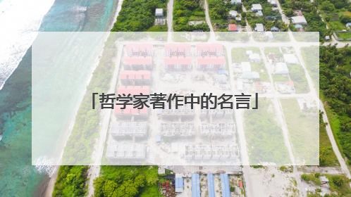 哲学家著作中的名言