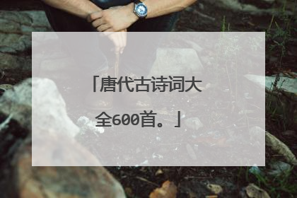 唐代古诗词大全600首。