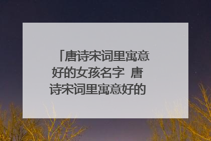 唐诗宋词里寓意好的女孩名字 唐诗宋词里寓意好的女孩名字有哪些