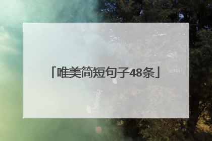 唯美简短句子48条