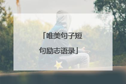 唯美句子短句励志语录