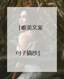 唯美文案句子摘抄