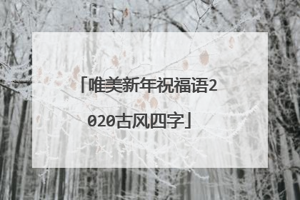 唯美新年祝福语2020古风四字
