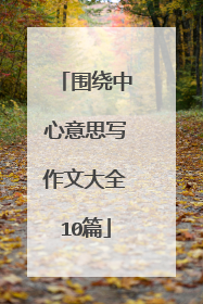 围绕中心意思写作文大全10篇