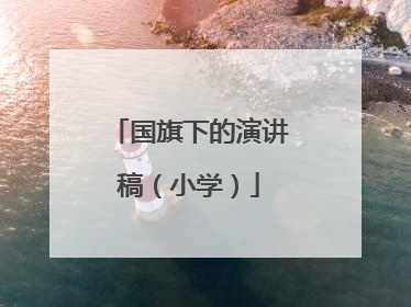 国旗下的演讲稿(小学)