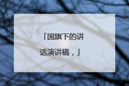 国旗下的讲话演讲稿,