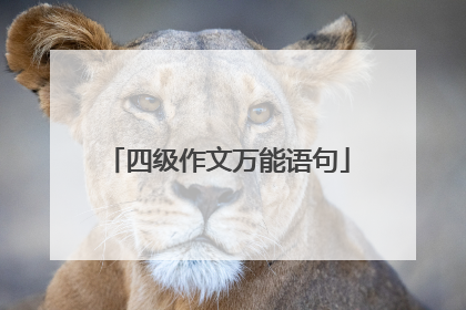 四级作文万能语句