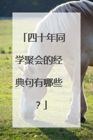 四十年同学聚会的经典句有哪些？