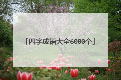 四字成语大全6000个