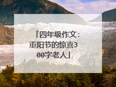 四年级作文:重阳节的惊喜300字老人