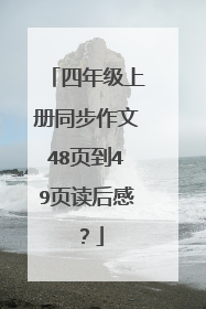 四年级上册同步作文48页到49页读后感?