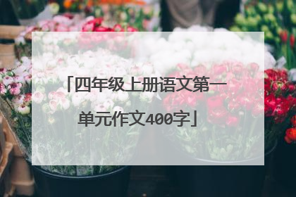 四年级上册语文第一单元作文400字
