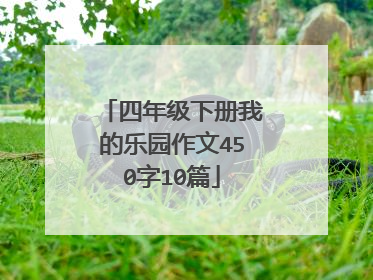 四年级下册我的乐园作文450字10篇