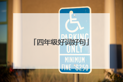 四年级好词好句