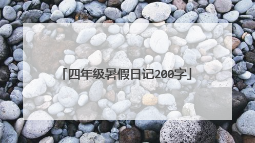 四年级暑假日记200字