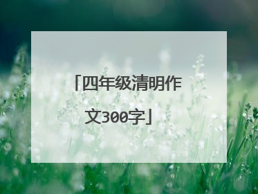四年级清明作文300字