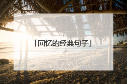 回忆的经典句子