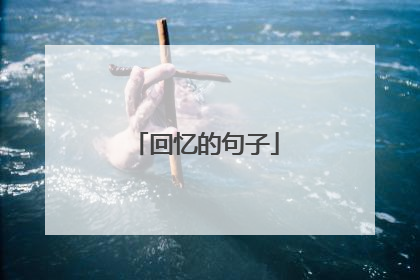 回忆的句子