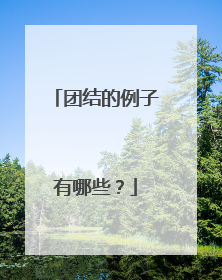 团结的例子有哪些?