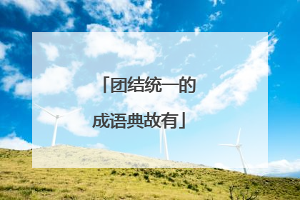 团结统一的成语典故有