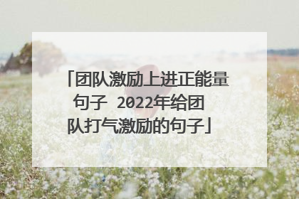 团队激励上进正能量句子 2022年给团队打气激励的句子