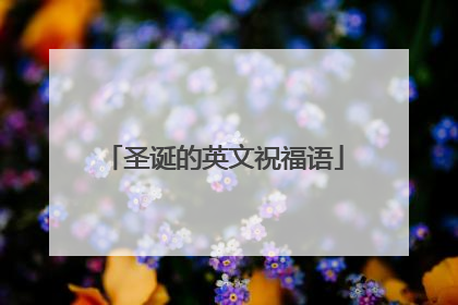 圣诞的英文祝福语