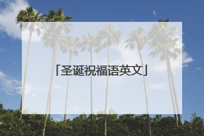 圣诞祝福语英文