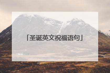 圣诞英文祝福语句