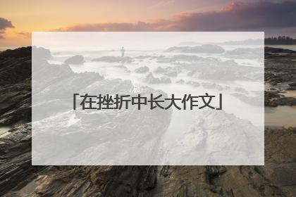 在挫折中长大作文