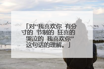 对“我喜欢你 有分寸的 节制的 狂喜的 哭泣的 我喜欢你”这句话的理解。