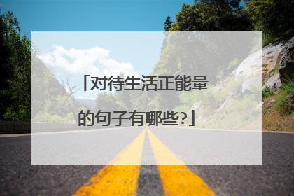 对待生活正能量的句子有哪些?