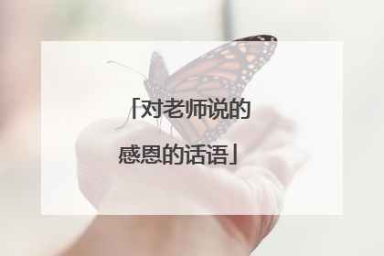 对老师说的感恩的话语