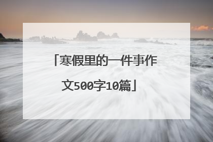 寒假里的一件事作文500字10篇
