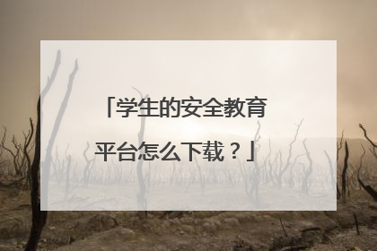 学生的安全教育平台怎么下载？