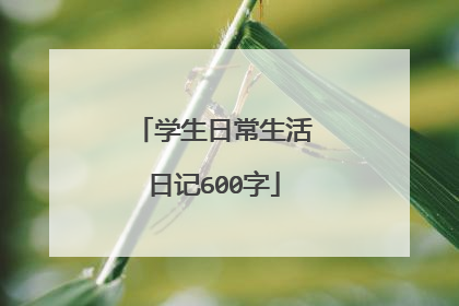 学生日常生活日记600字
