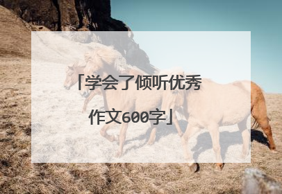 学会了倾听优秀作文600字