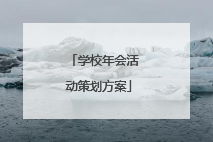 学校年会活动策划方案