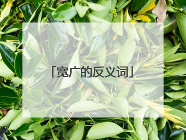 宽广的反义词